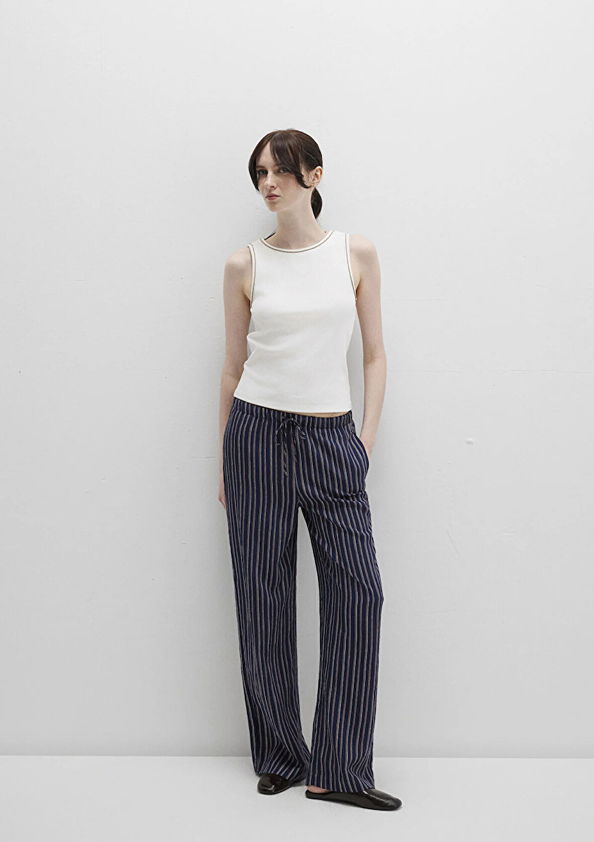 Lacivert Çizgili Pantolon 1011024-89853