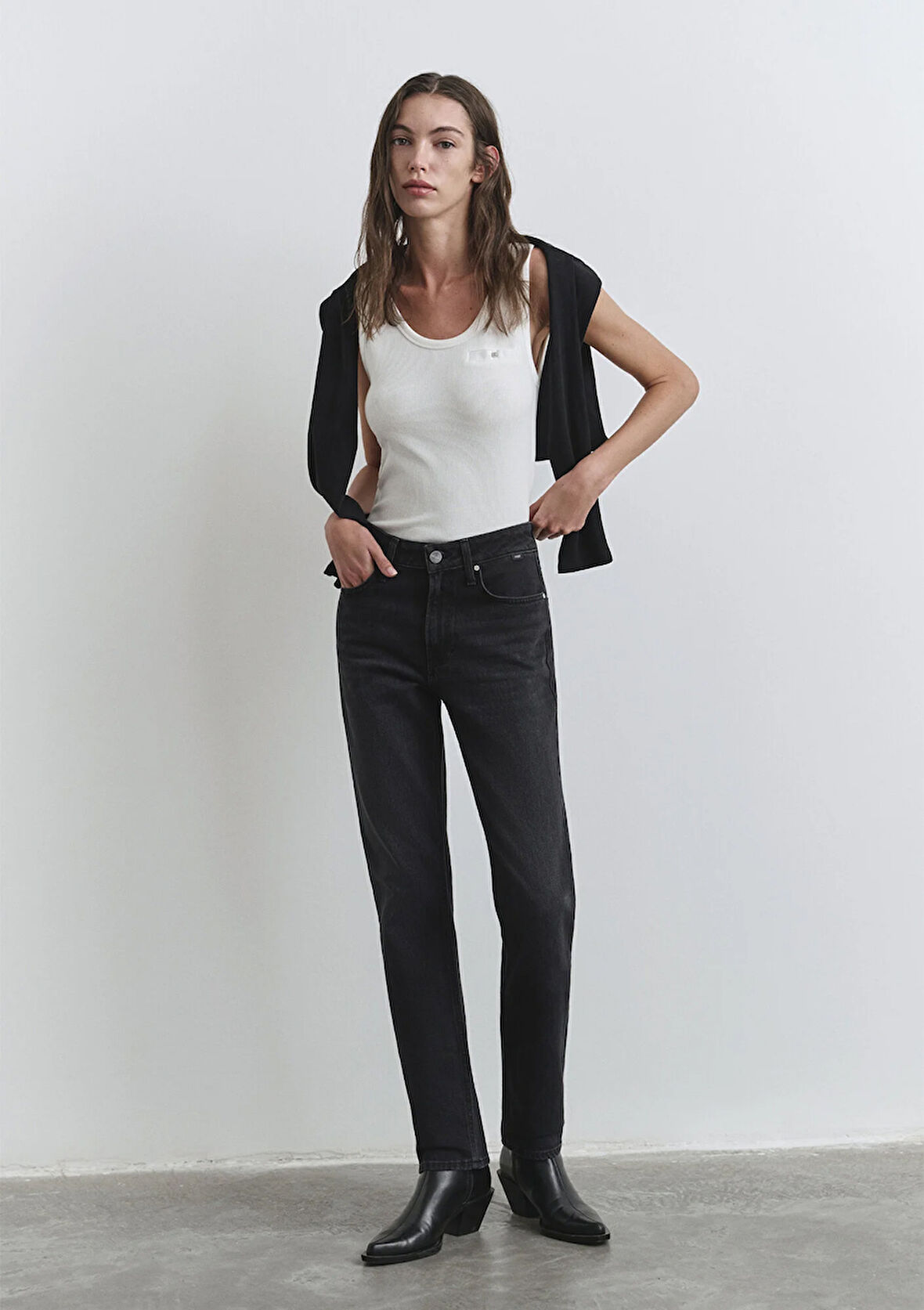 Rockstar Iconic Koyu Gri Smoke Jean Pantolon 1010762-90529