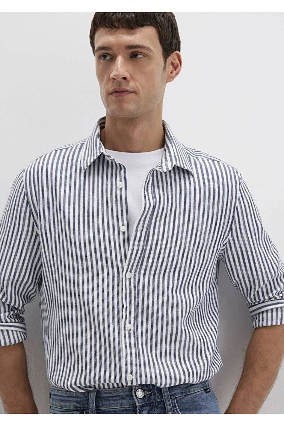 Çizgili Erkek Gömlek M0211692-90911