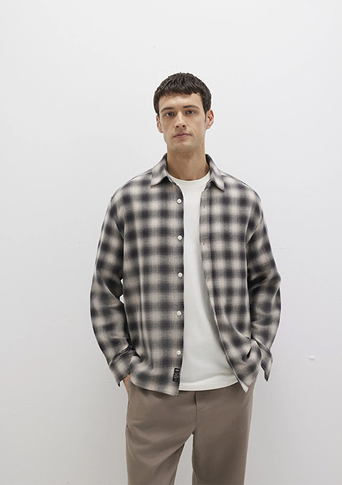 Kareli Gri Gömlek 0211646-90858