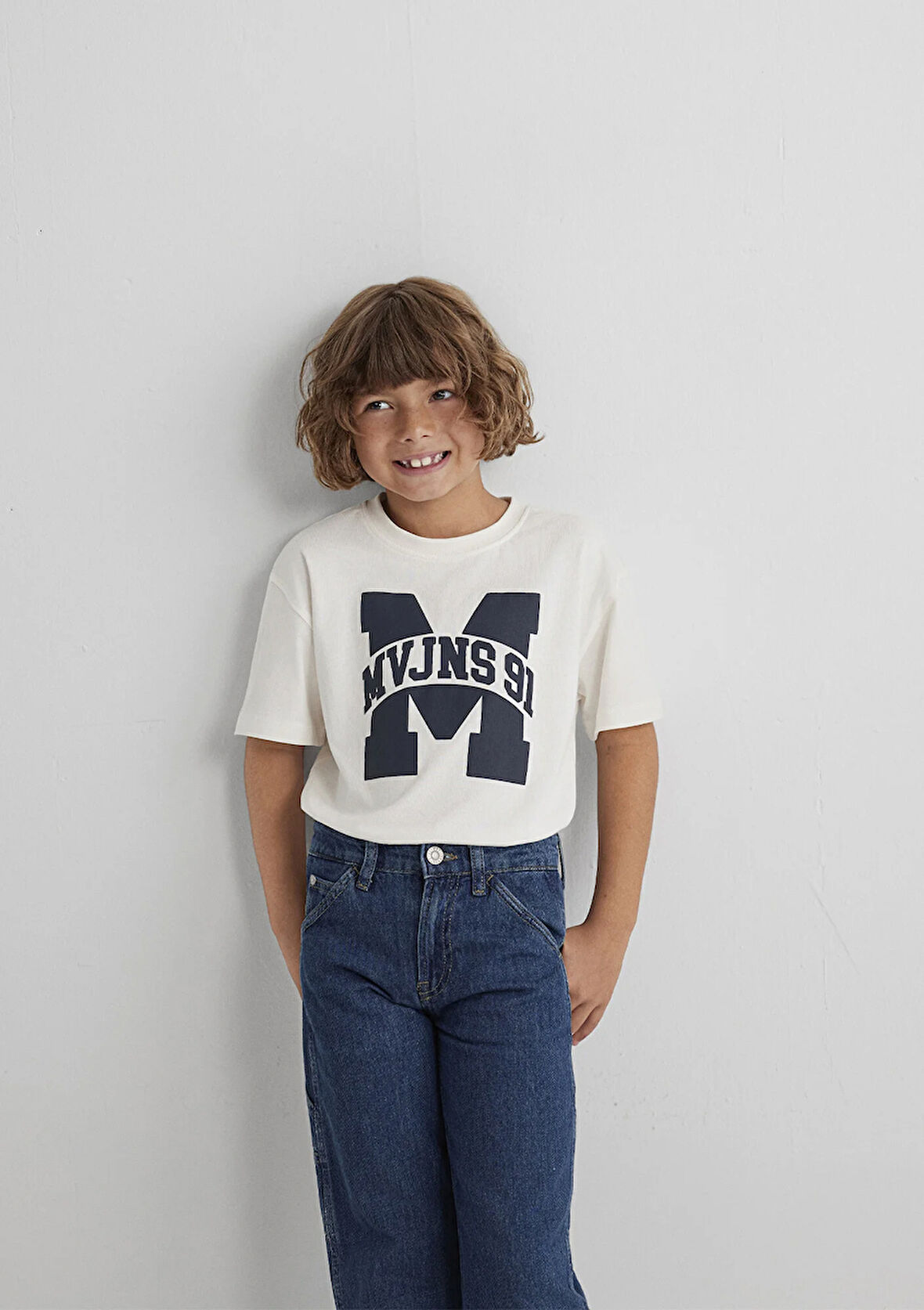 MVJNS 91 Baskılı Ekru Tişört 6610368-70057