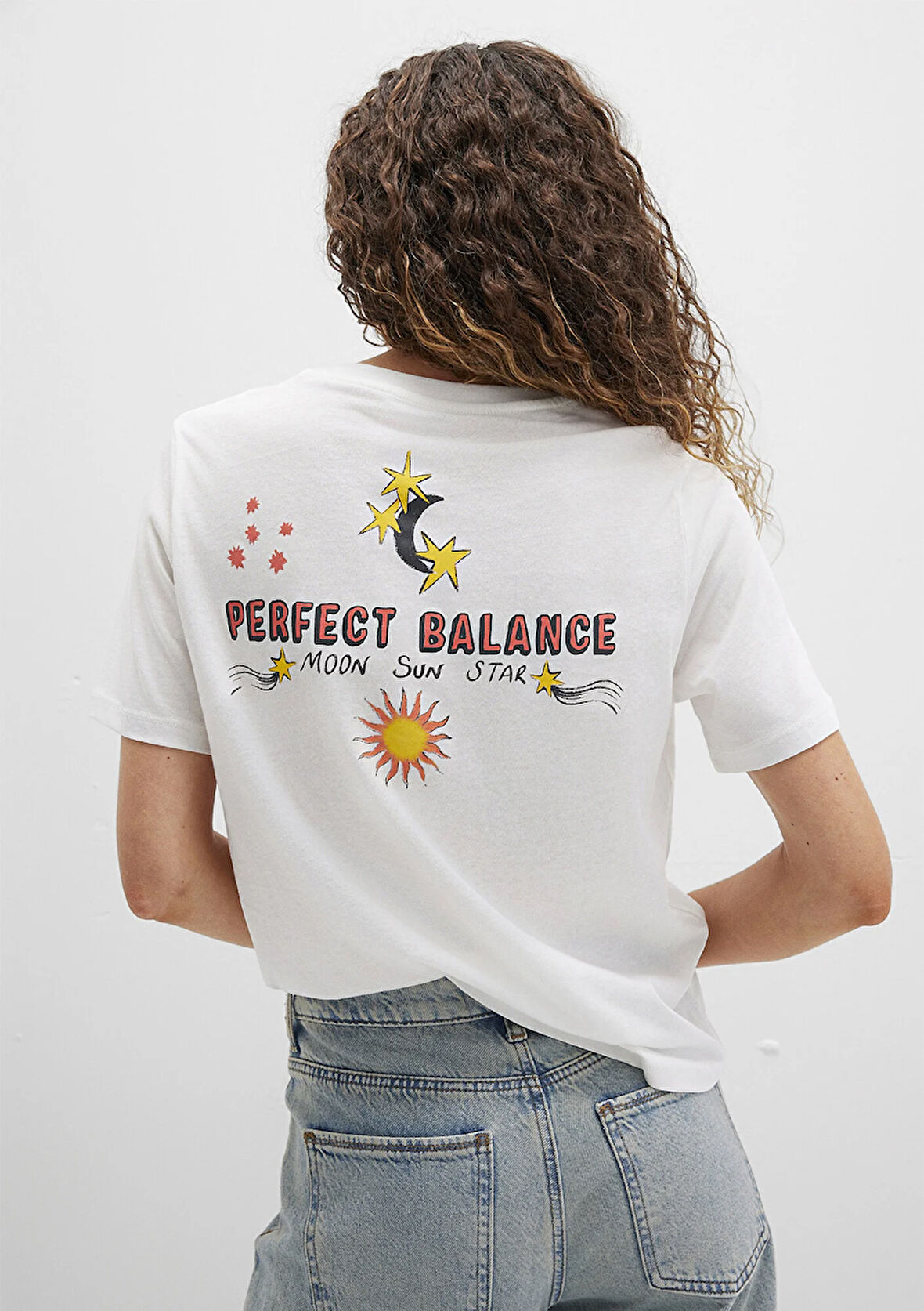 Sunrise Baskılı Beyaz Tişört 1613523-80194