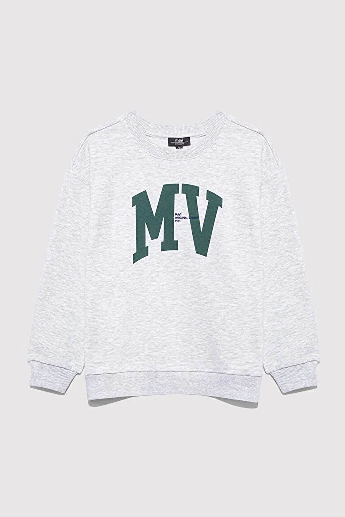 MV Baskılı Gri Sweatshirt 6S10054-88467
