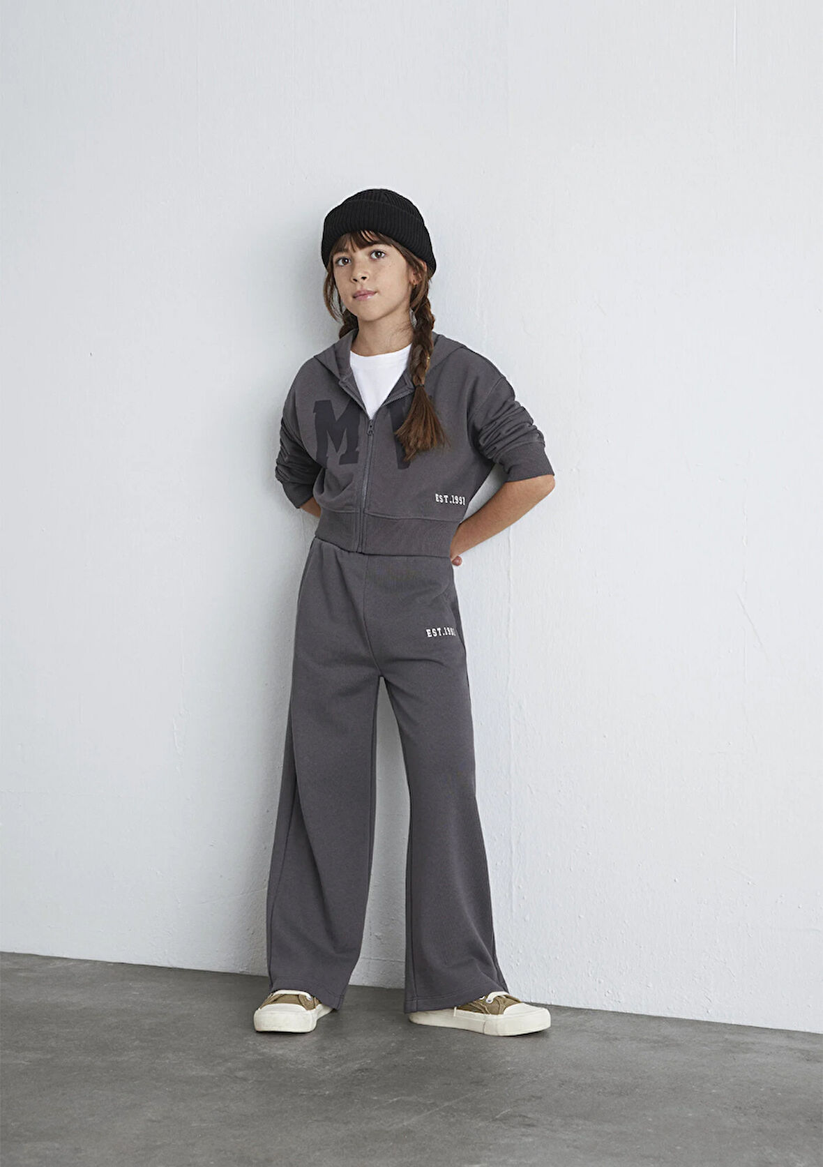 Geniş Paça Antrasit Eşofman Altı 7010034-90778