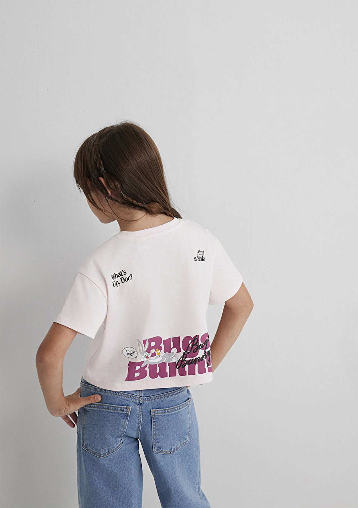 Bugs Bunny Baskılı Pembe Tişört 7610369-90773