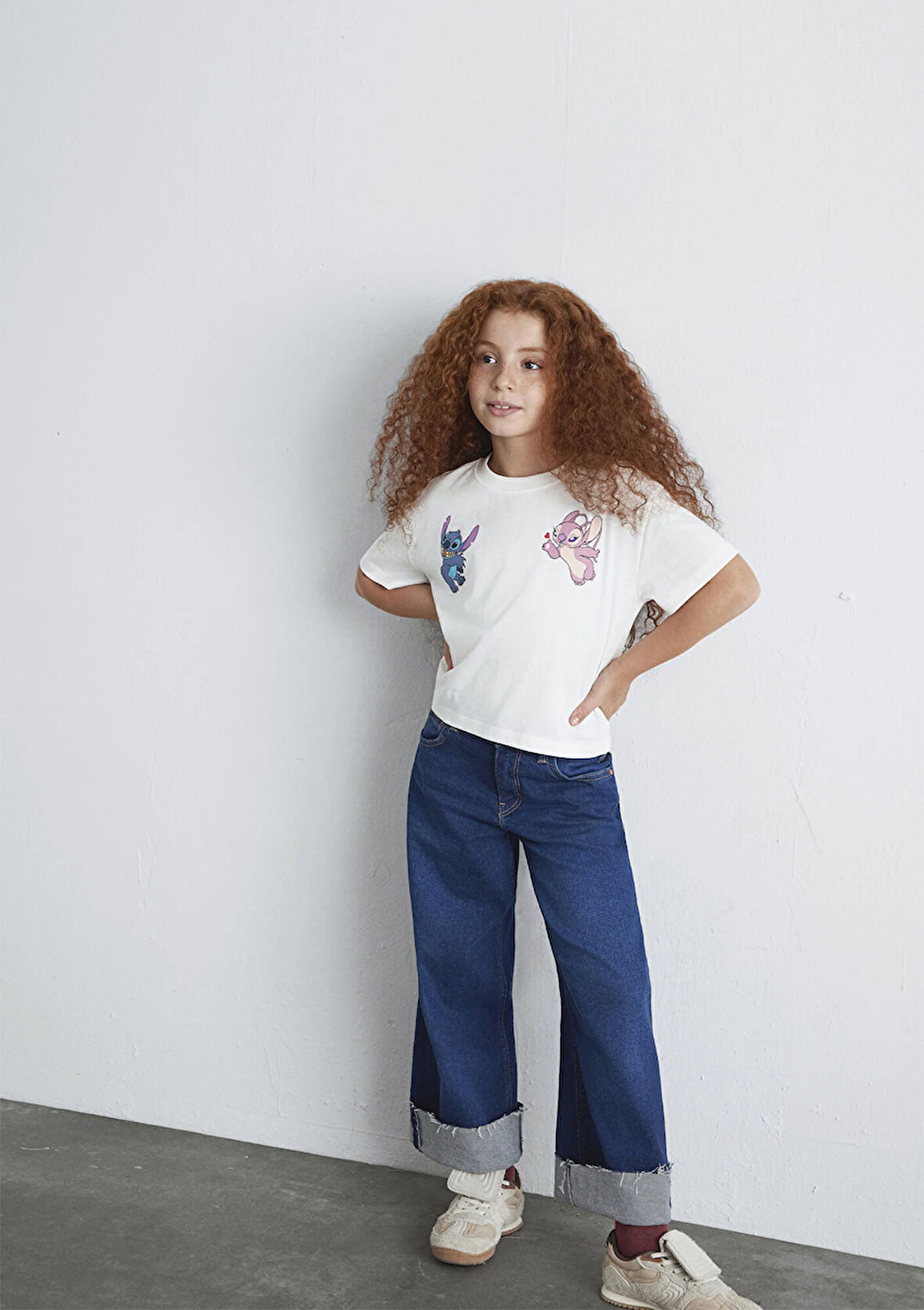 Stitch Baskılı Ekru Tişört 7610292-70057