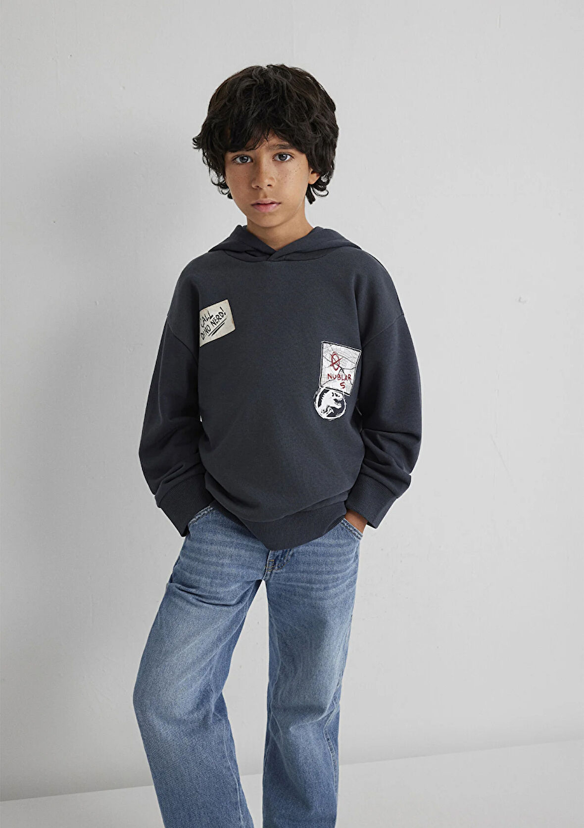 Jurassic Park Baskılı Antrasit Sweatshirt 6S10135-70087