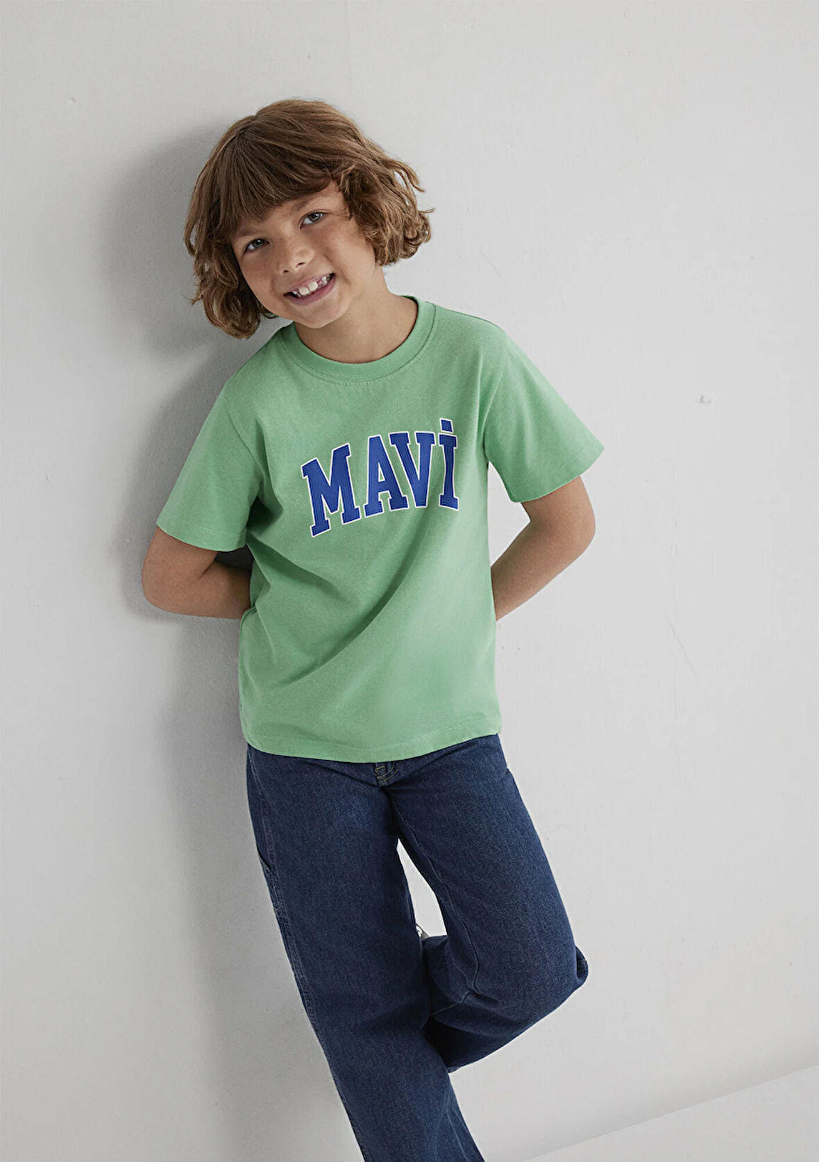 Mavi Logo Baskılı Yeşil Tişört 6610030-71789