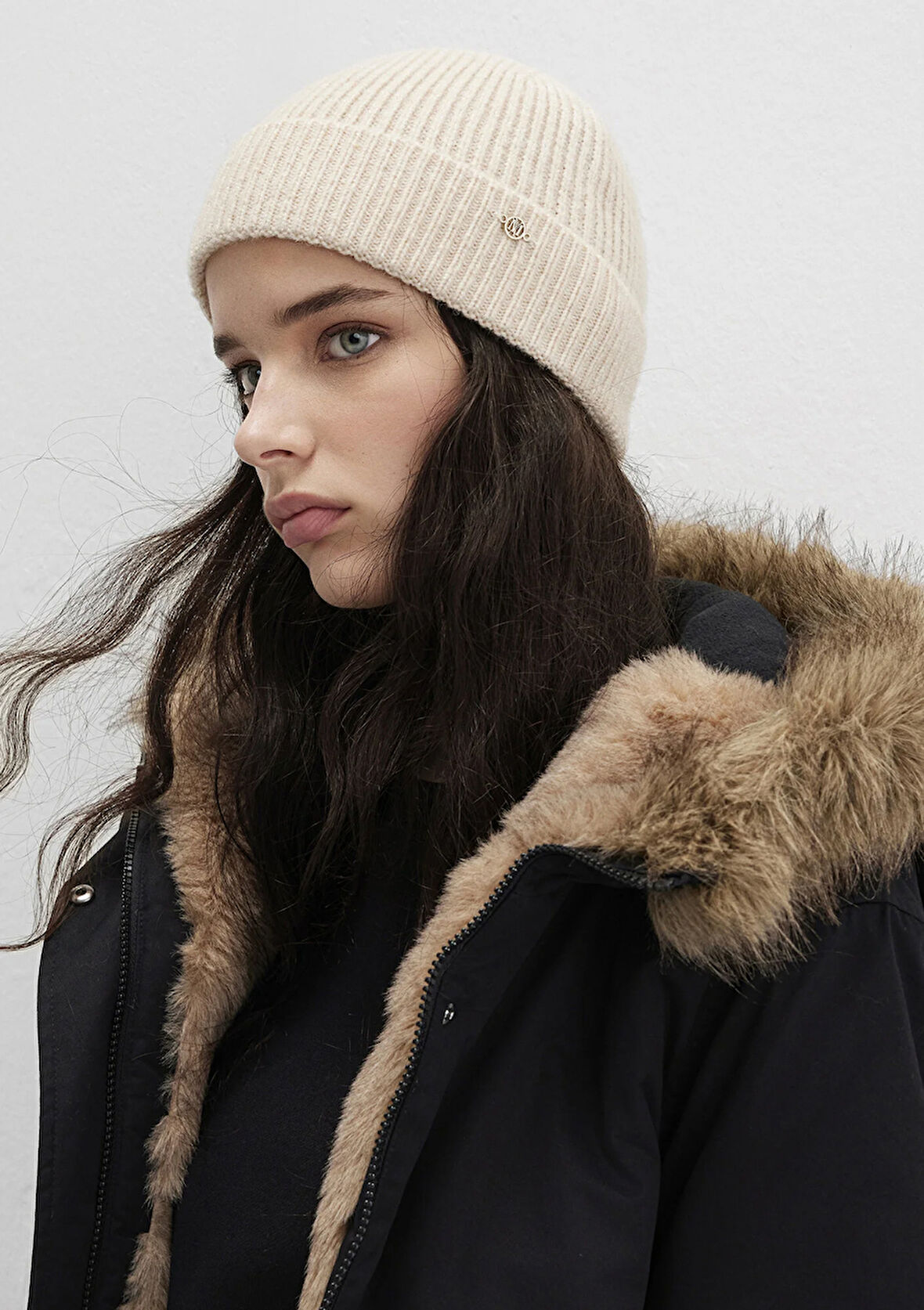 Yün Karışımlı Ekru Bere 1913608-70048