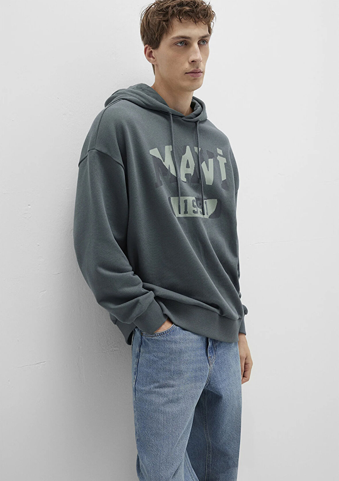 Mavi Baskılı Yeşil Sweatshirt 0S10301-71598