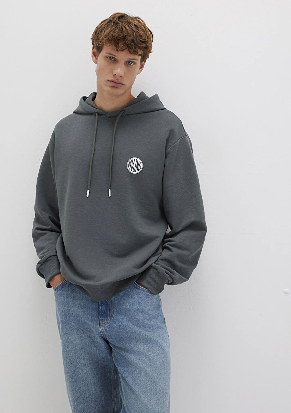 MVJNS Logo Baskılı Kapüşonlu Yeşil Sweatshirt 0611786-71598