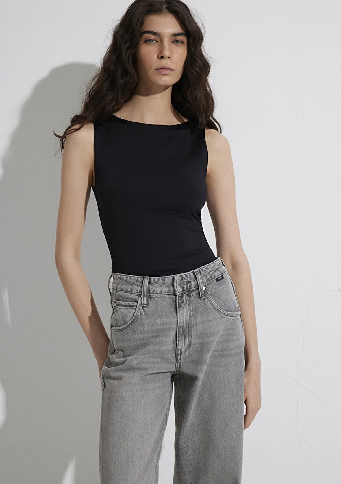 Siyah Poliamid Tişört 1613497-900