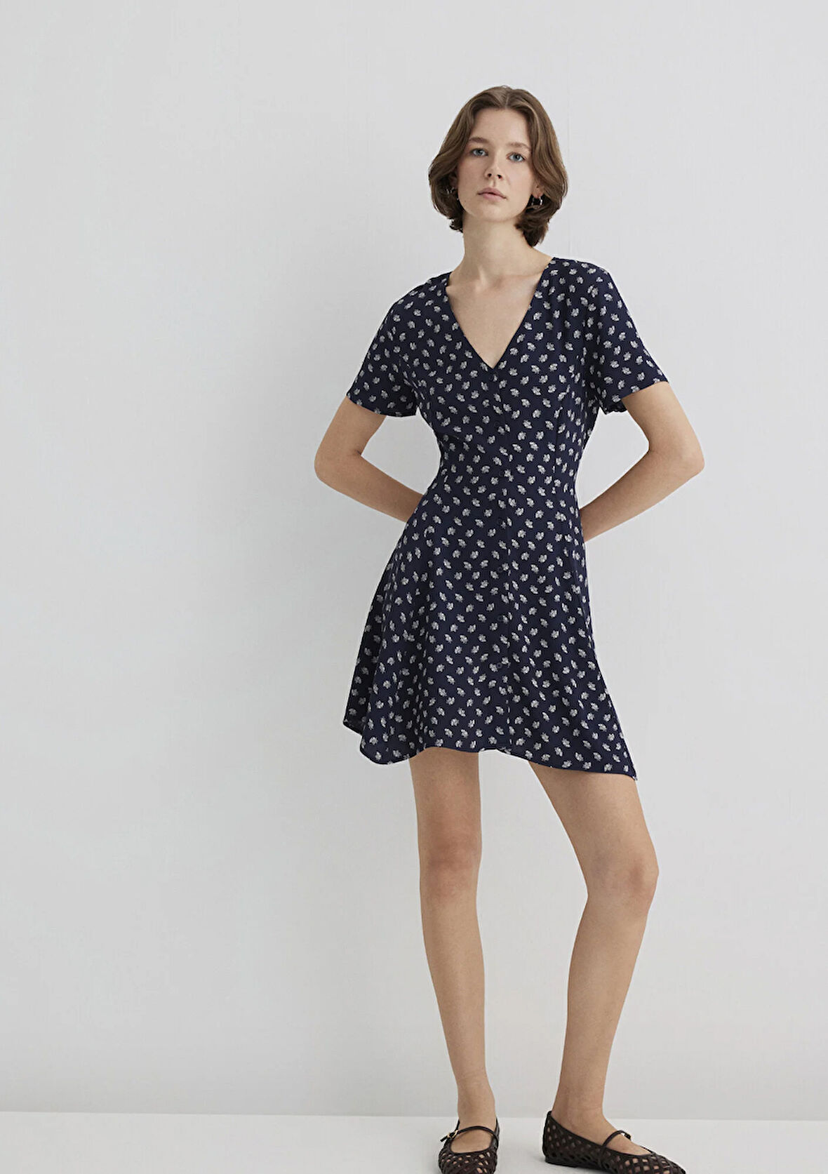 Lacivert Elbise 1310760-91069