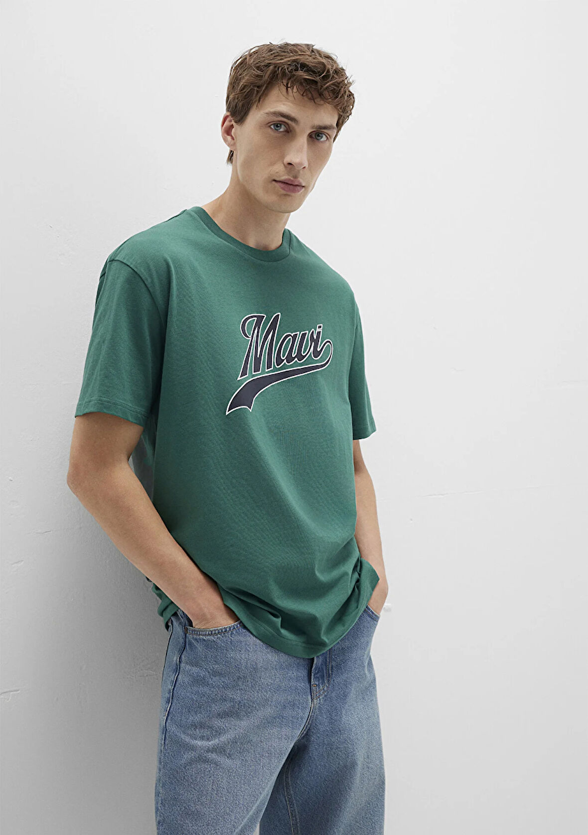 Mavi Logo Baskılı Yeşil Tişört 0613023-71874