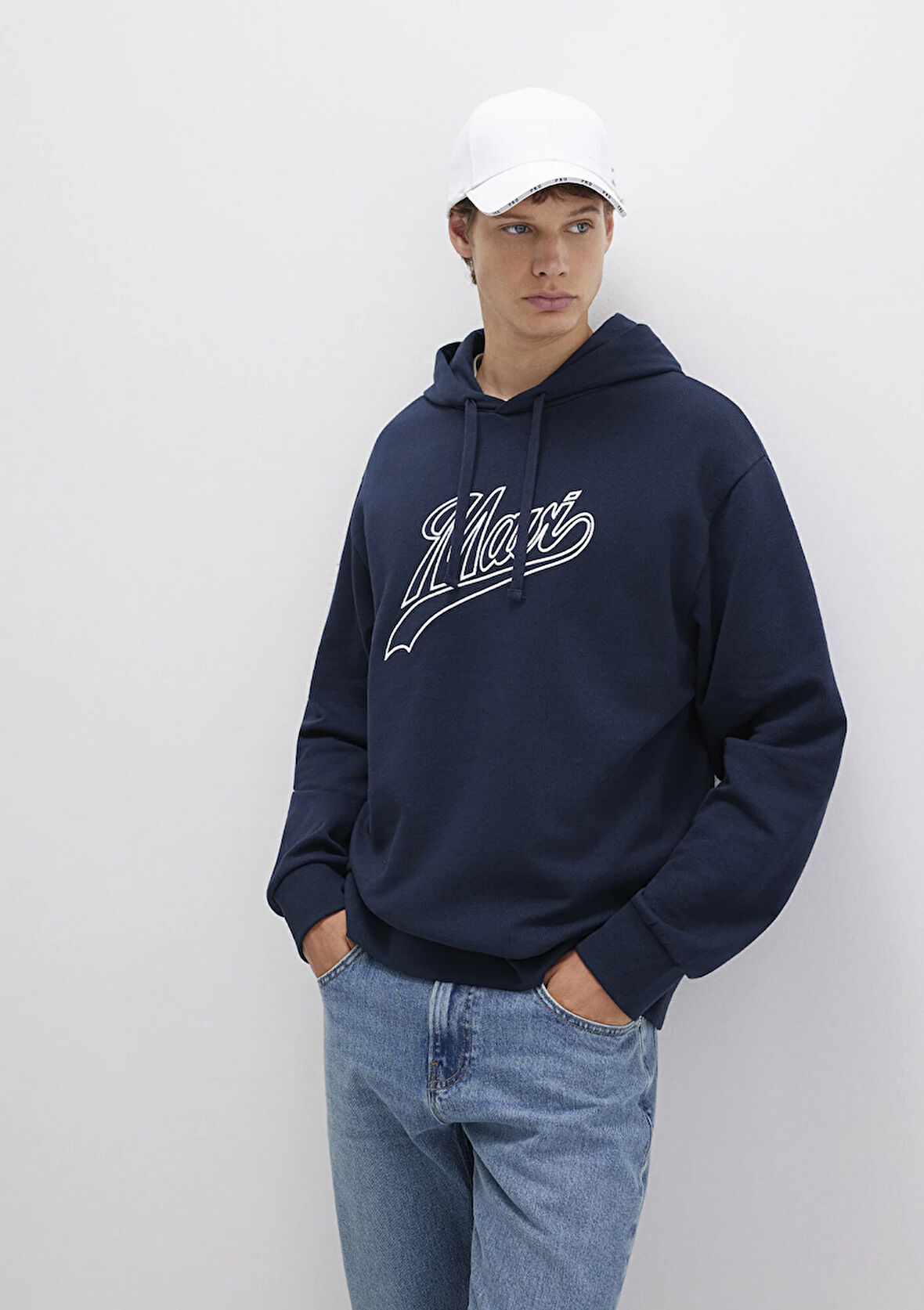 Mavi Logo Kapüşonlu Lacivert Sweatshirt 0S10469-70490
