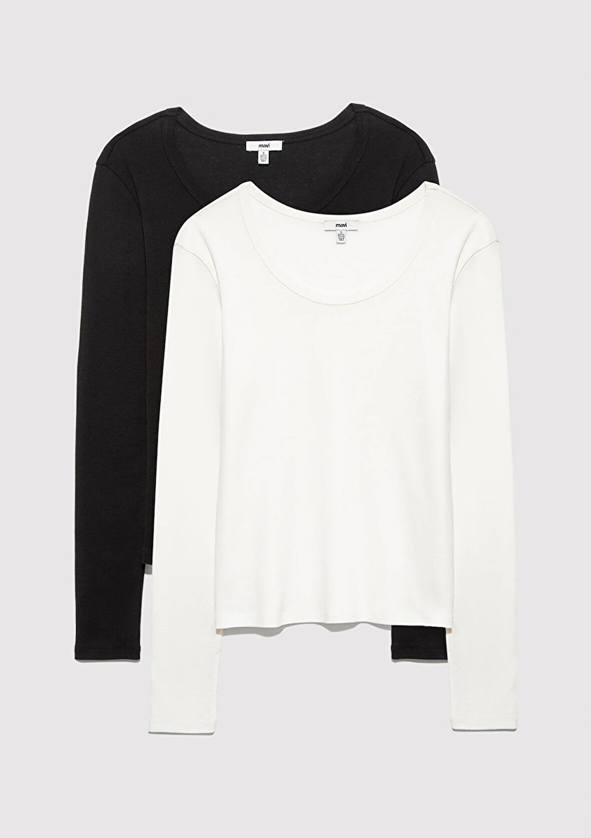 2'li Uzun Kollu Basic Tişört 1613519-90891