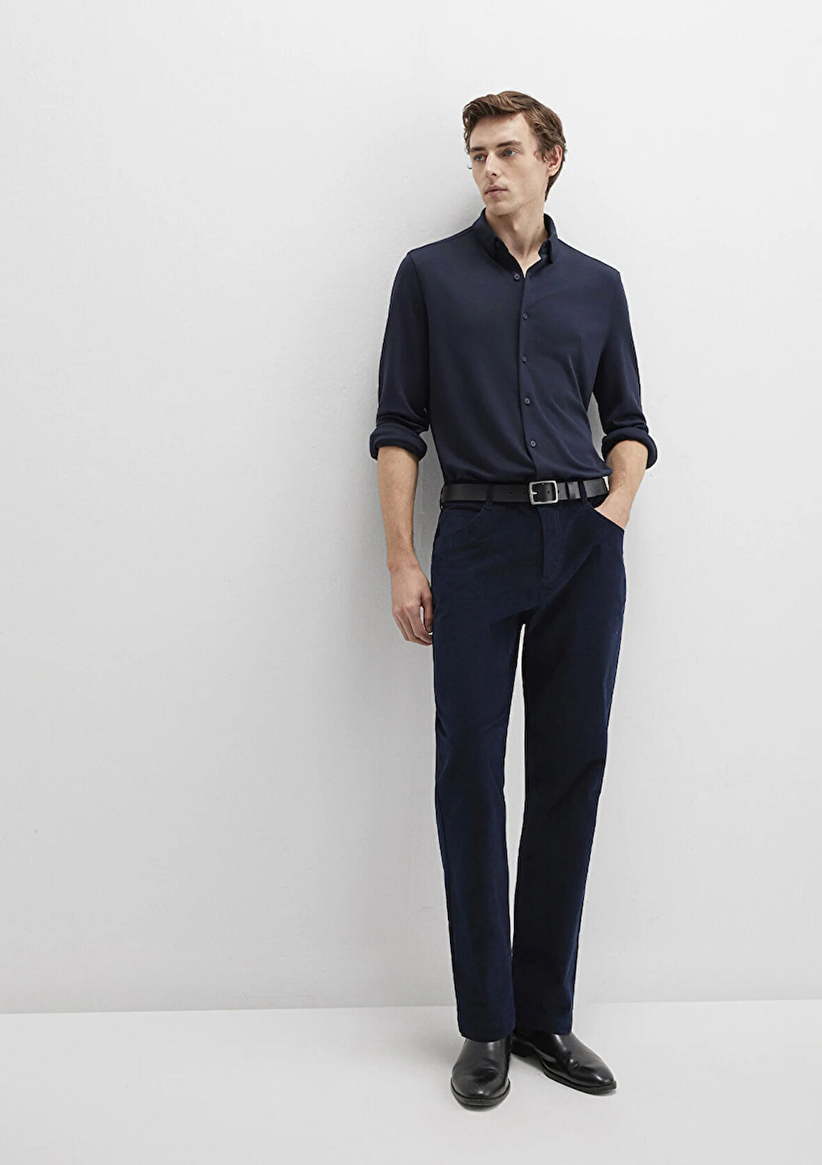 Lacivert Kadife Pantolon 0010509-70490