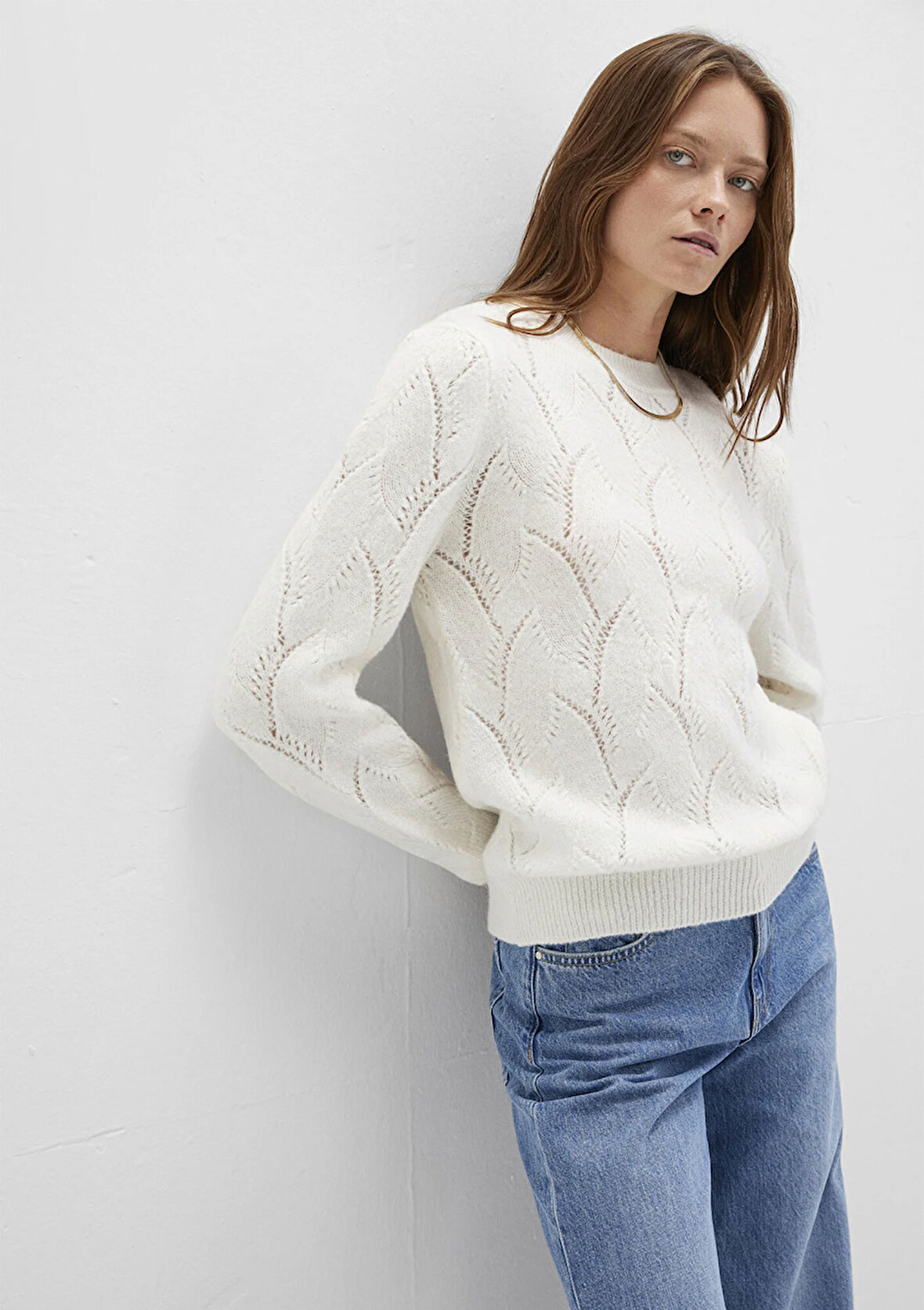 Bisiklet Yaka Ekru Kazak 1710799-70057