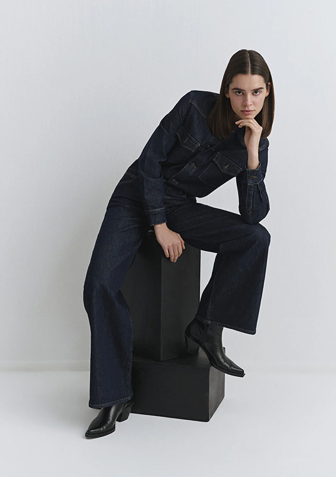 Sylvie Classic Denim Koyu Mavi Jean Tulum 1011018-91362