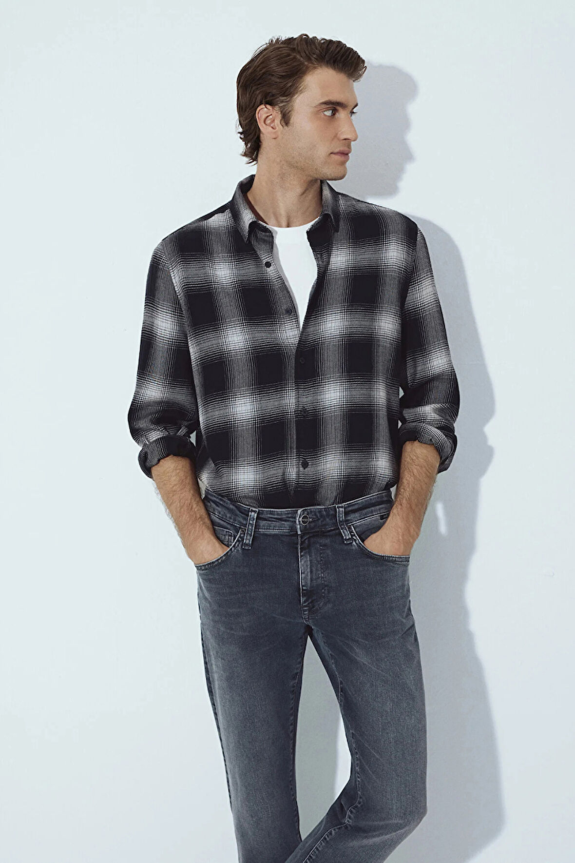 Mavi Erkek Kareli Gömlek M0211770 Black