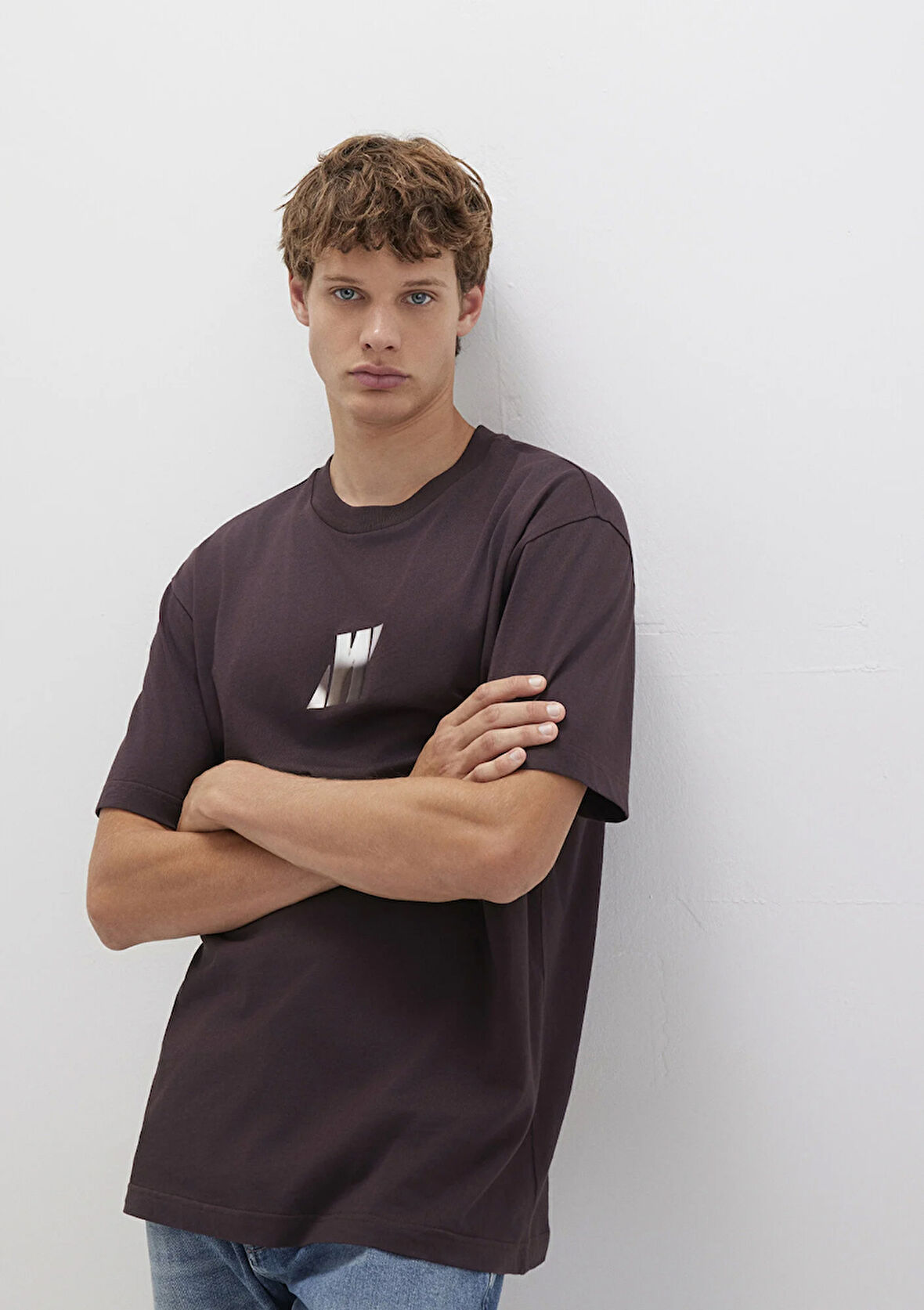 Pro Logo Baskılı Kahverengi Tişört 0613088-88083