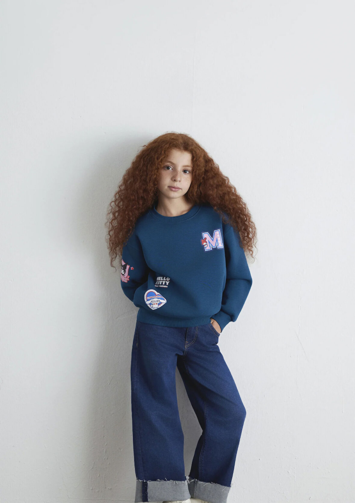 Hello Kitty Baskılı Lacivert Sweatshirt 7S10164-89110