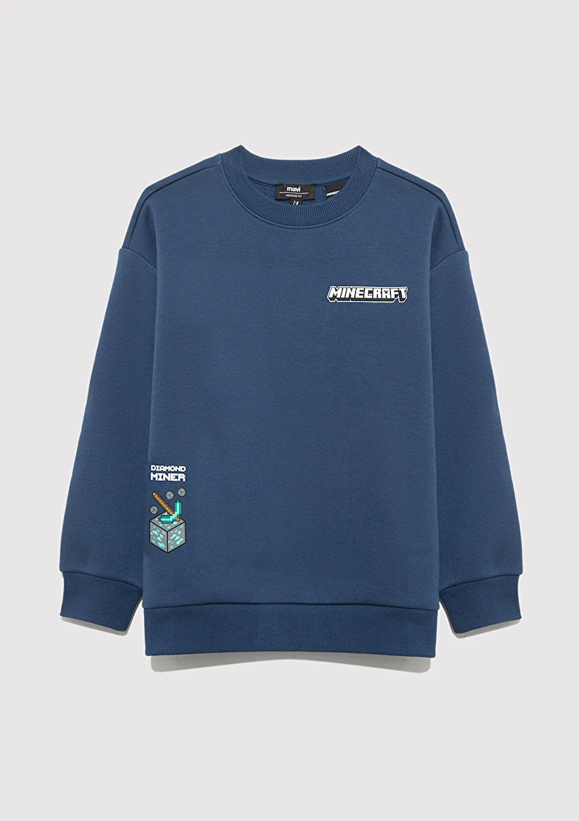Minecraft Baskılı Lacivert Sweatshirt 6S10164-70720