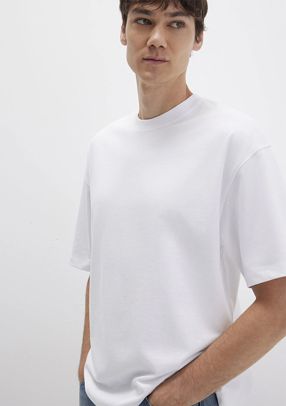 Bisiklet Yaka Siyah Basic Tişört 0613113-620