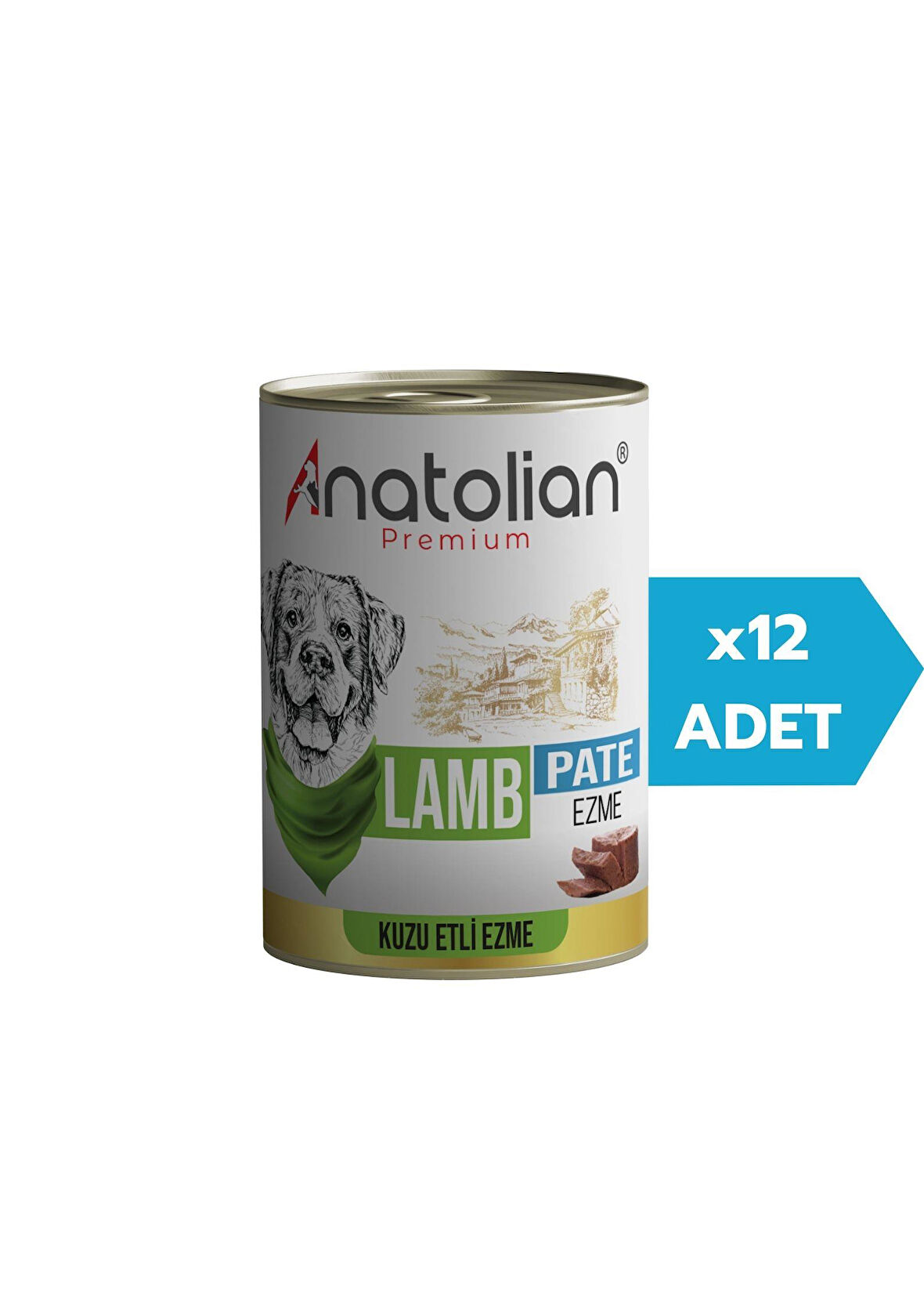 Anatolian Premium Adult Lamb Pate Kuzulu Yetişkin Köpek Ezme Konserve 400 gr x 12 Adet