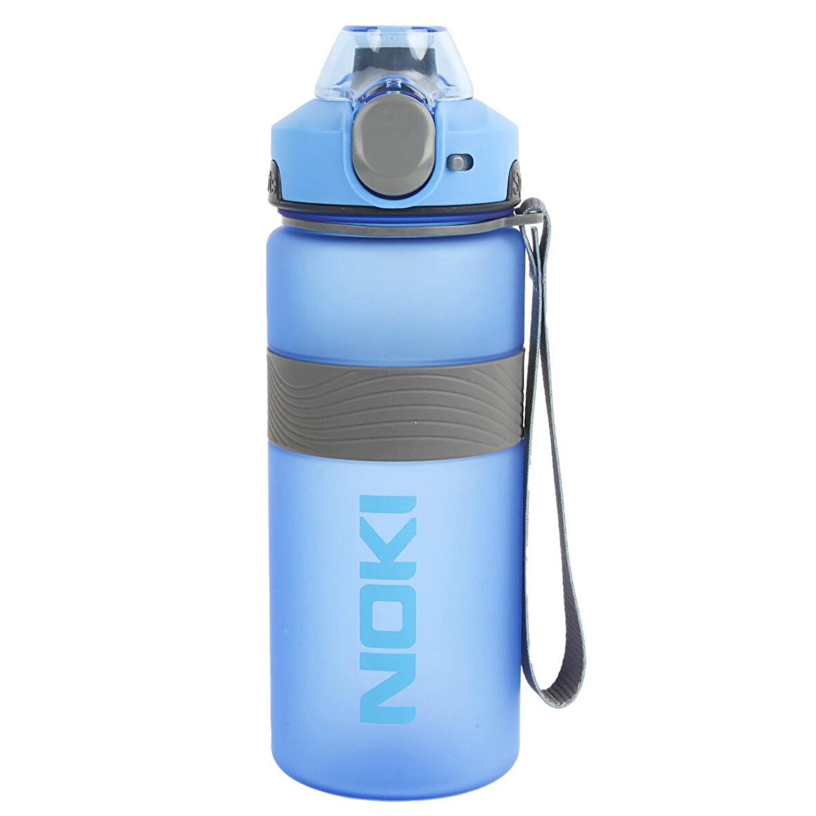 Noki Tritan Soft Touch Auto Kapak Silikon Bantlı Askılı Matara 750 ml (T-0121)