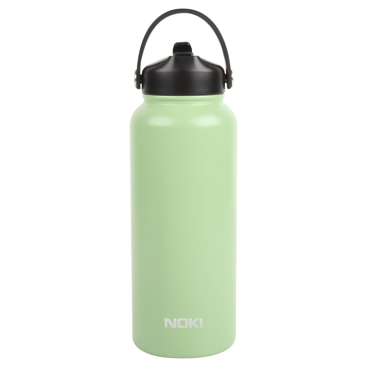 Noki Çevir Aç Kapak Pipetli Taşıma Kulplu Çelik Matara 960 ml (T-0127) 