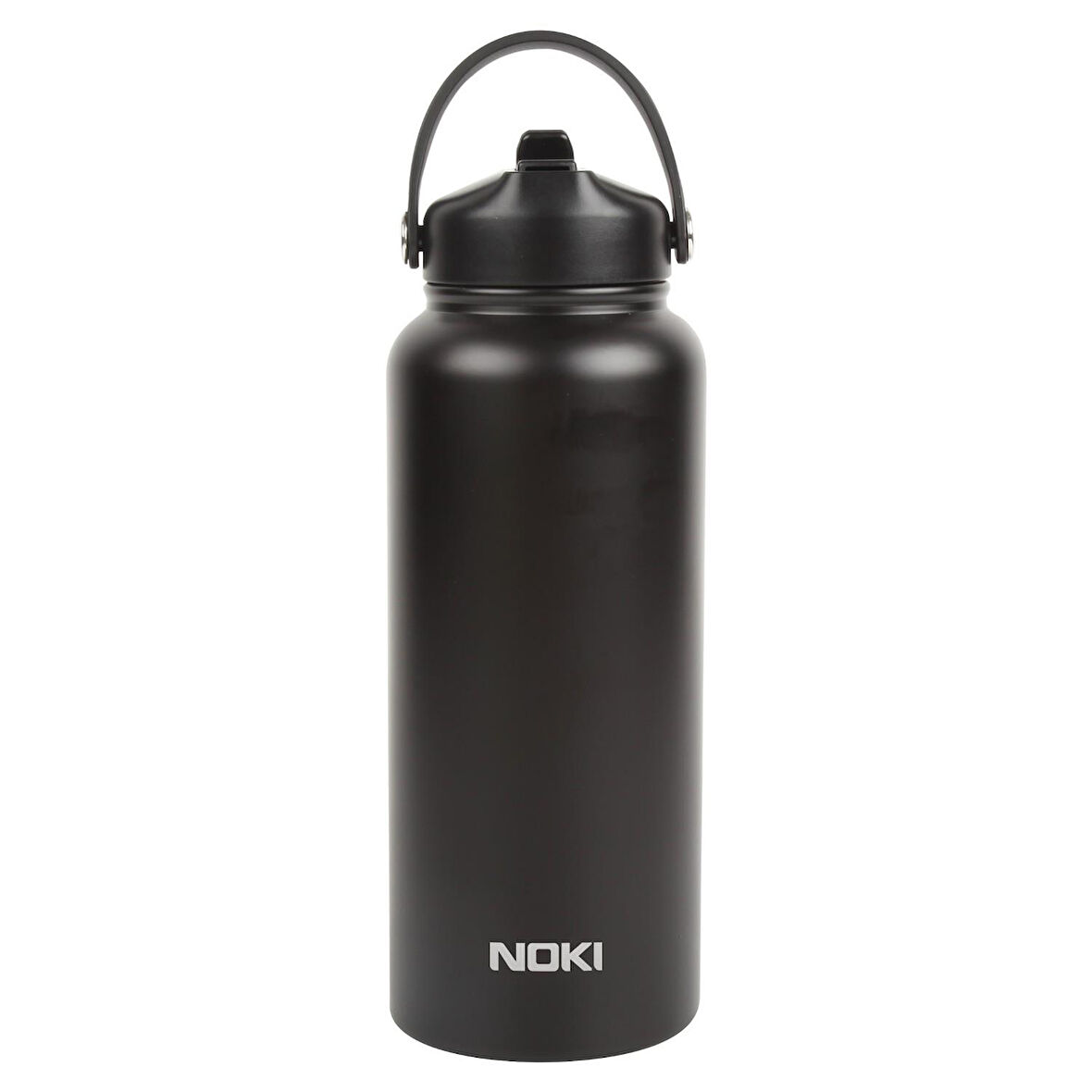 Noki Çevir Aç Kapak Pipetli Taşıma Kulplu Çelik Matara 960 ml (T-0127) 