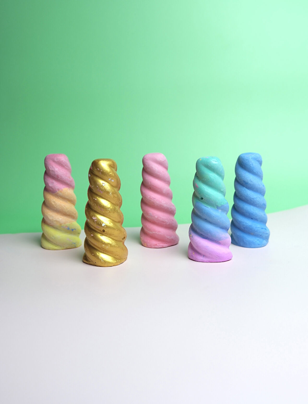 5'li Renkli Yumuşak Unicorn Tebeşir Seti