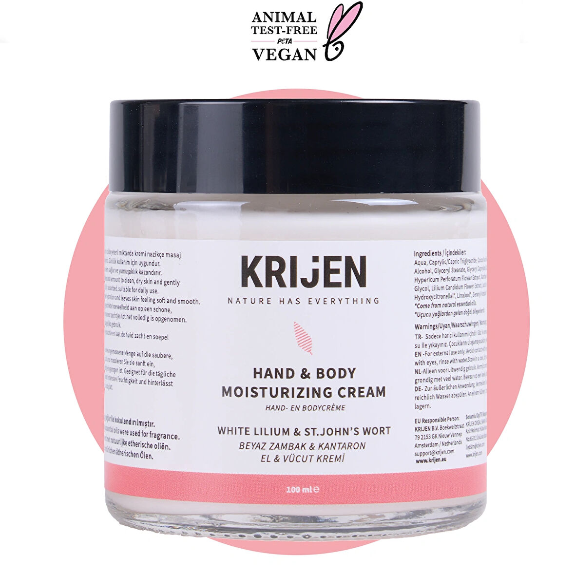 Zambak & Kantaron El ve Vücut Kremi | E Vitamini + Hindistan Cevizi Yağı + Shea Butter 100 ML