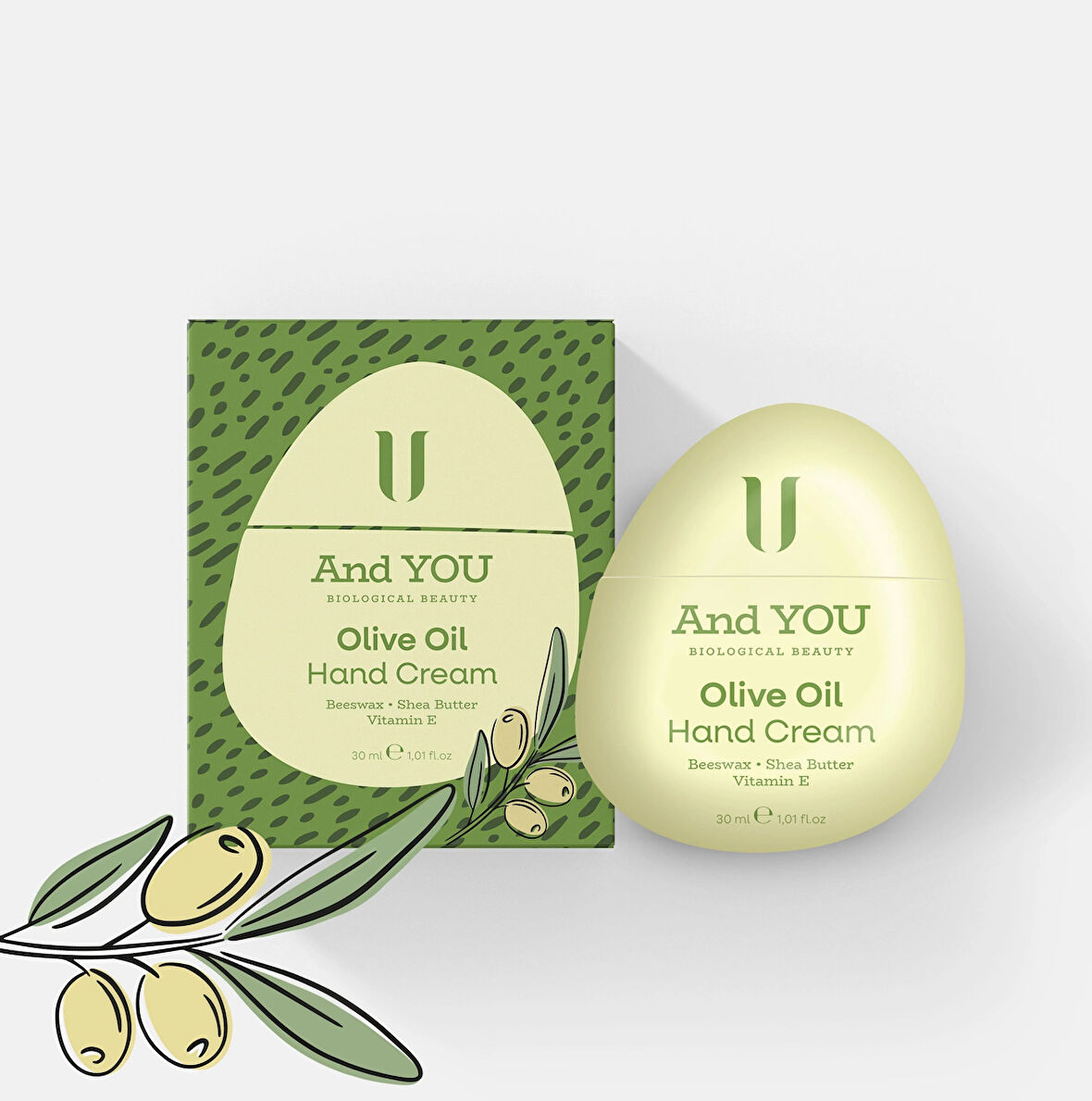 And You Olıve Oıl Hand Cream / Zeytinyağlı El Kremi 30 ml