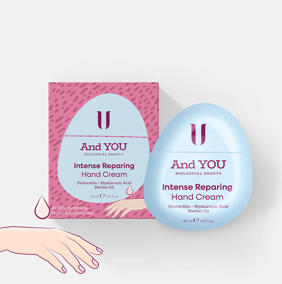 And You Intense Reparıng Hand Cream / Yoğun Onarıcı El Kremi 30 ml