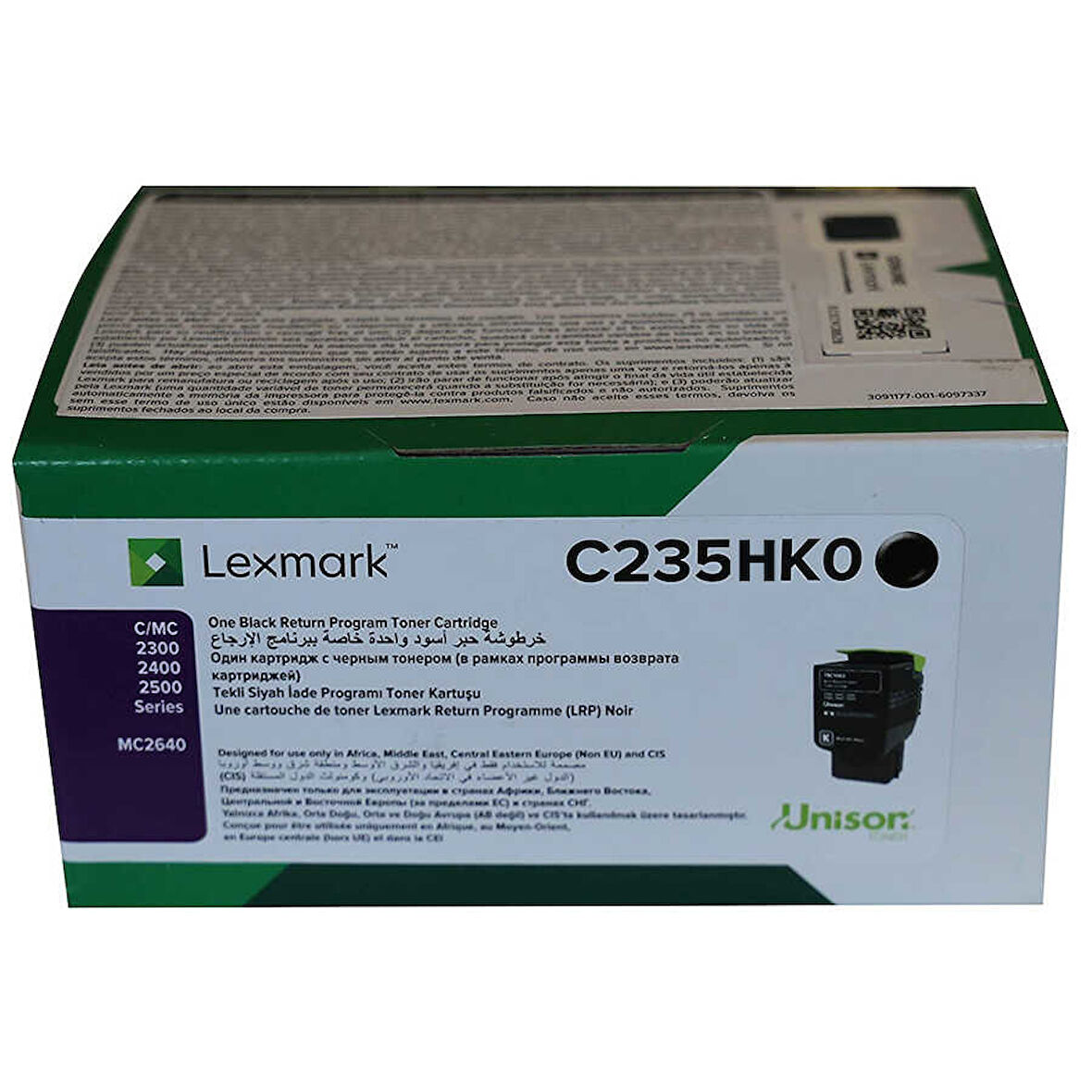 Lexmark C2425-C235HK0 Siyah Orijinal Toner Yüksek Kapasiteli