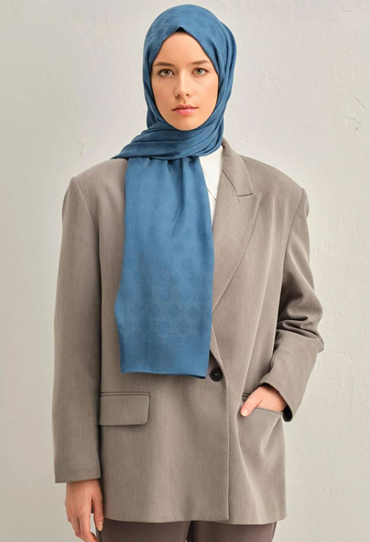 Armine Trend Lyon Şal 1-246973 Mavi