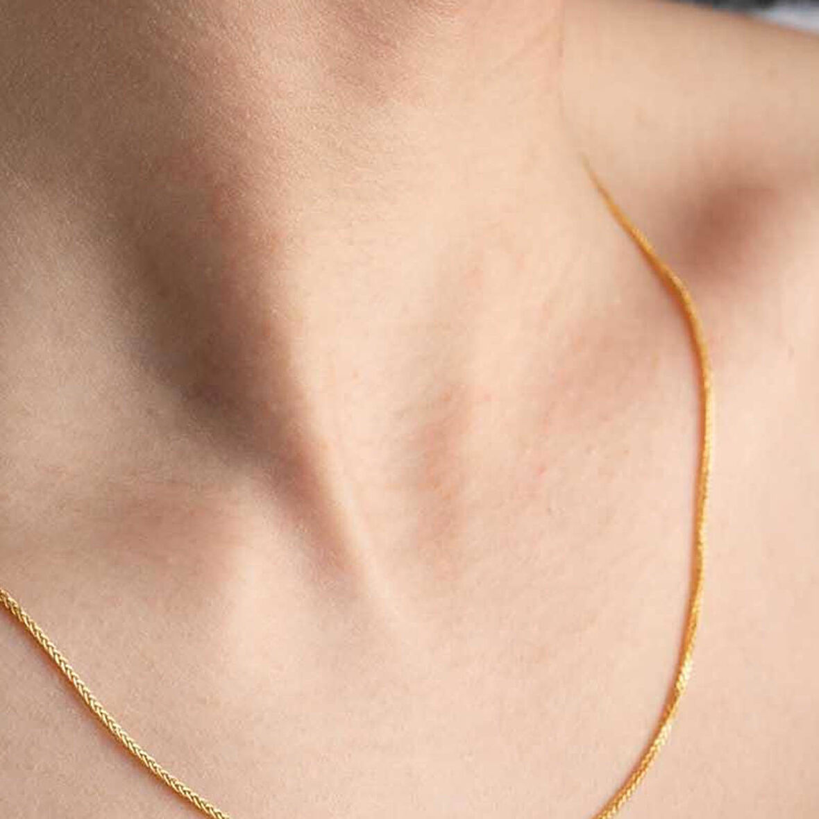 14 Ayar Altın Orta Kalın Palmiye Zincir Kolye 1mm