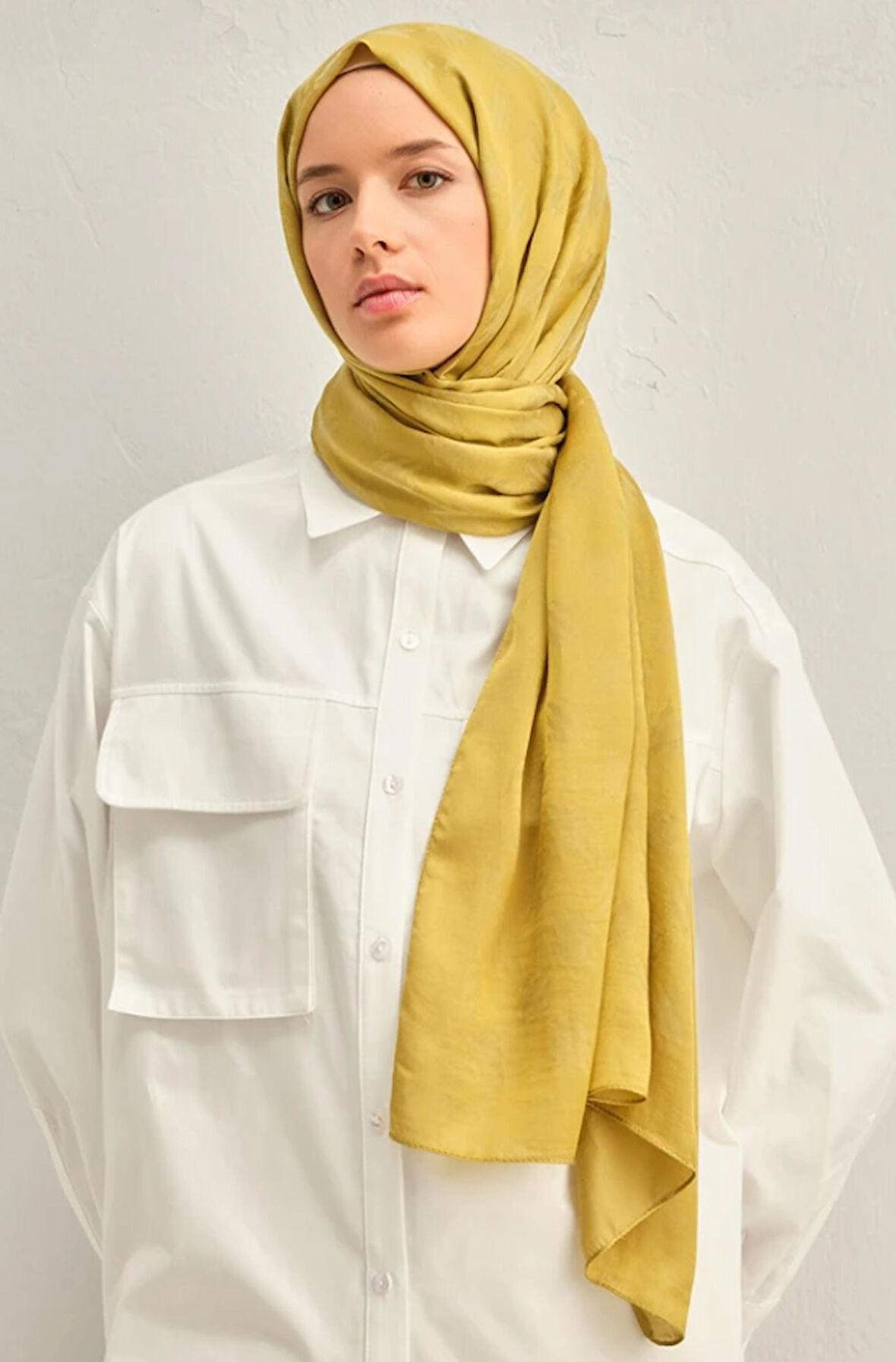 Armine Trend Lyon Şal 4-247312 Yağ Yeşili