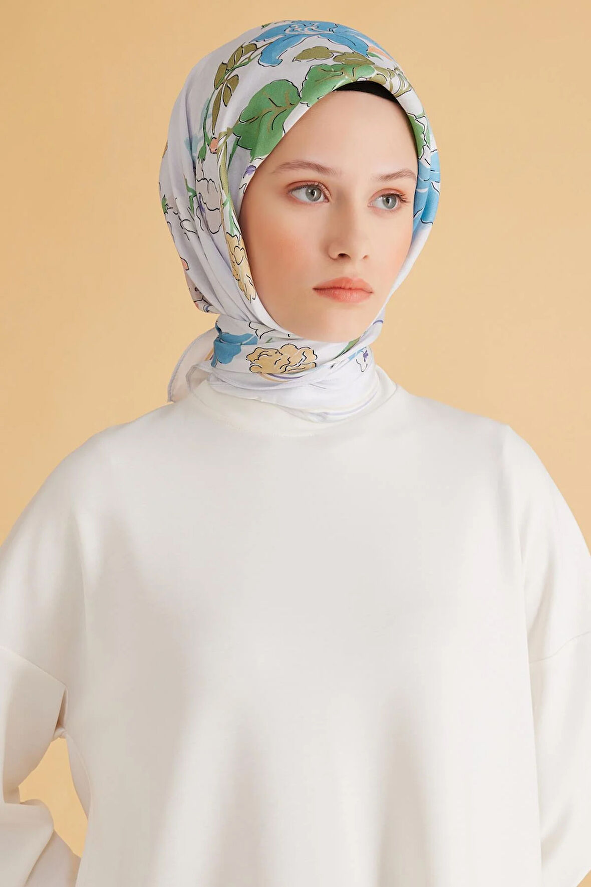 Belli Fresh Pure Eşarp 1-15 Açık Gri Karışık Desen 49977