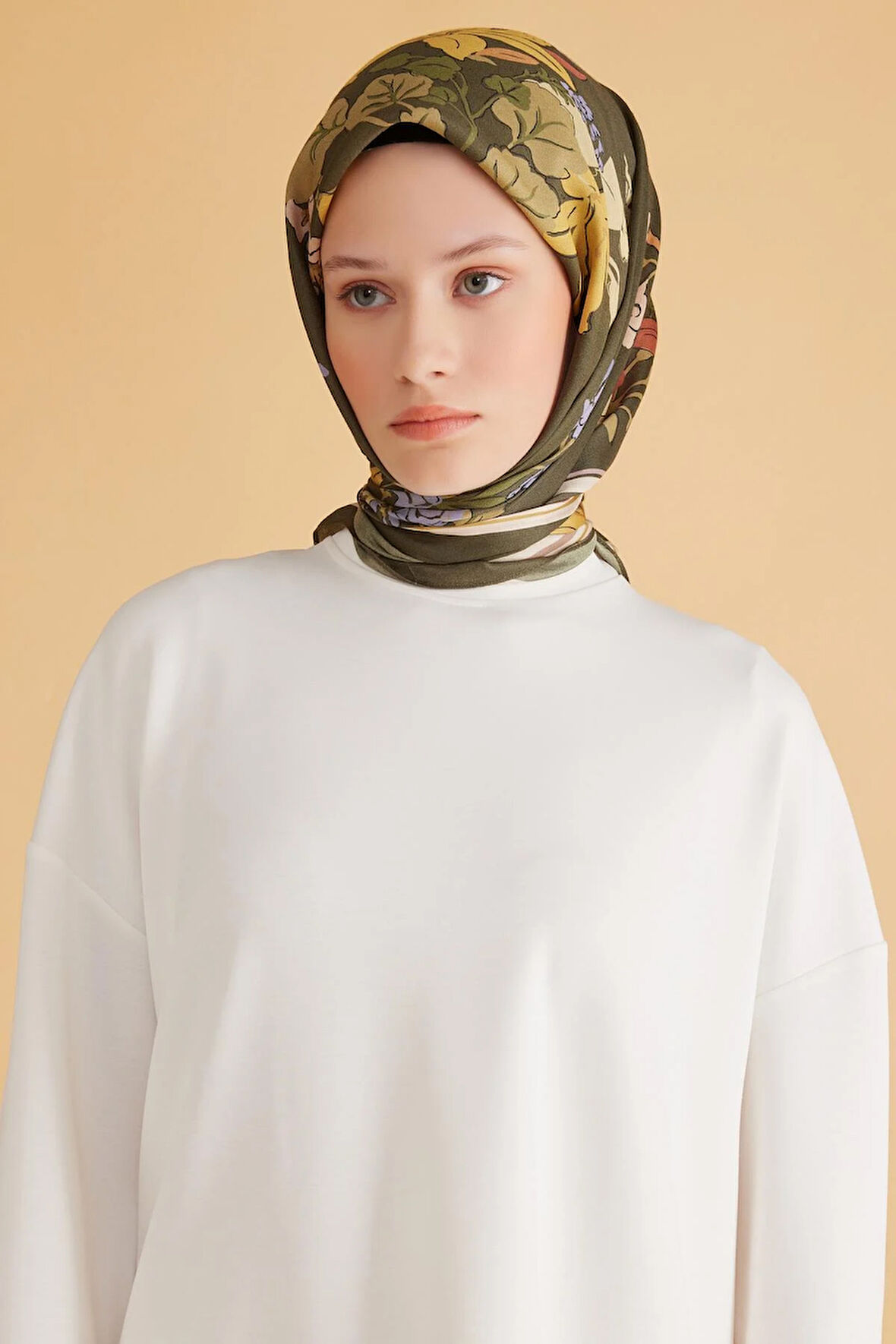 Belli Fresh Pure Eşarp 1-17 Yeşil Karışık Desen 49981