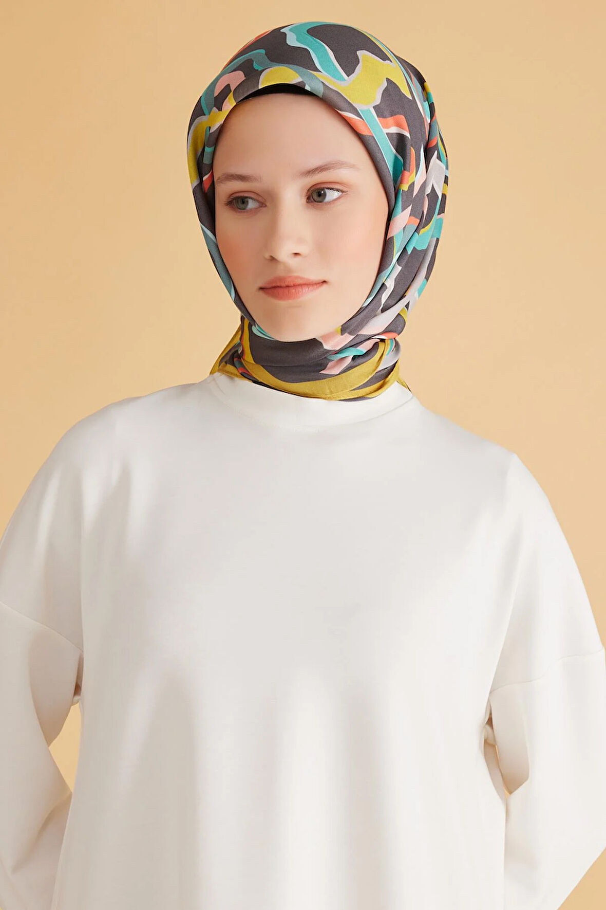 Belli Fresh Pure Eşarp 4-10 Gri Karışık Desen 49973