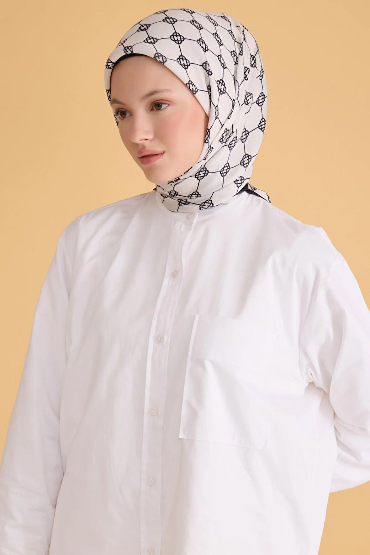 Belli Fresh Pure Eşarp 6-04 Beyaz Karışık Desen 49993