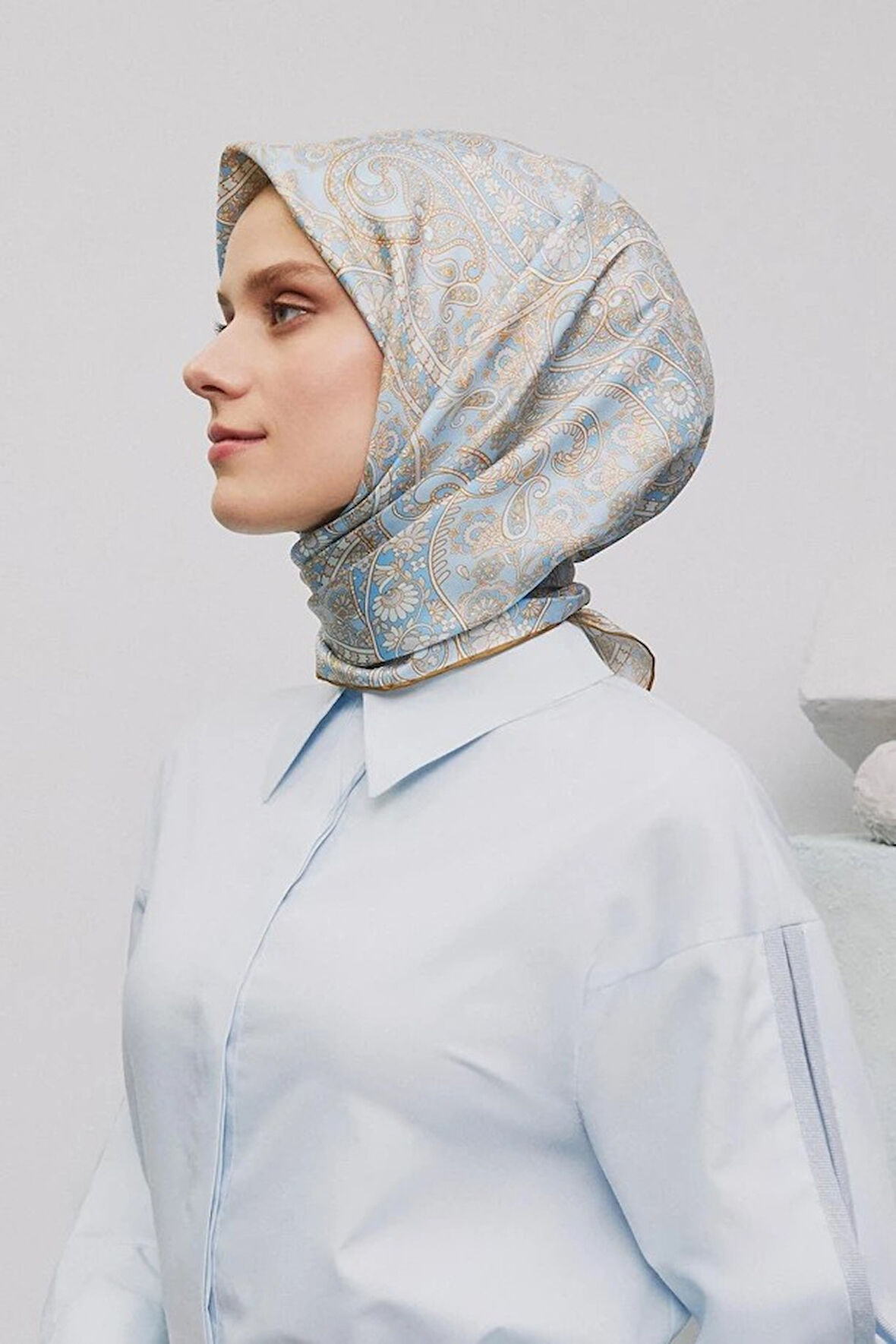 2025  İLKBAHAR - YAZ - DJ SAF İPEK EŞARP 9304D01 ( SURA)-9304