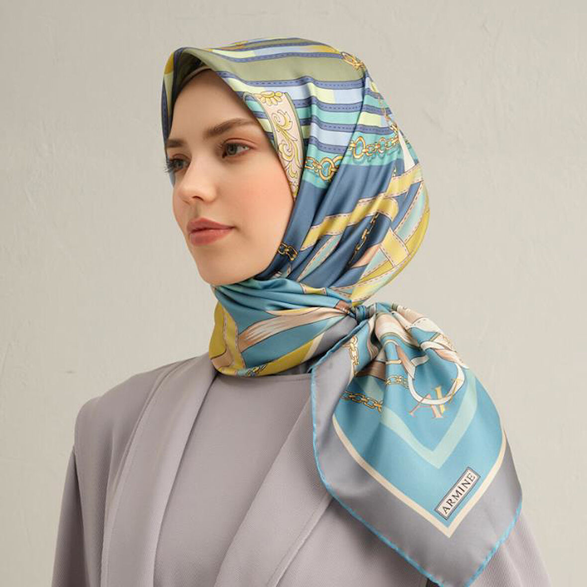 Armine E25YA9315D02 84 Dj Saf İpek Eşarp 9315D (T)