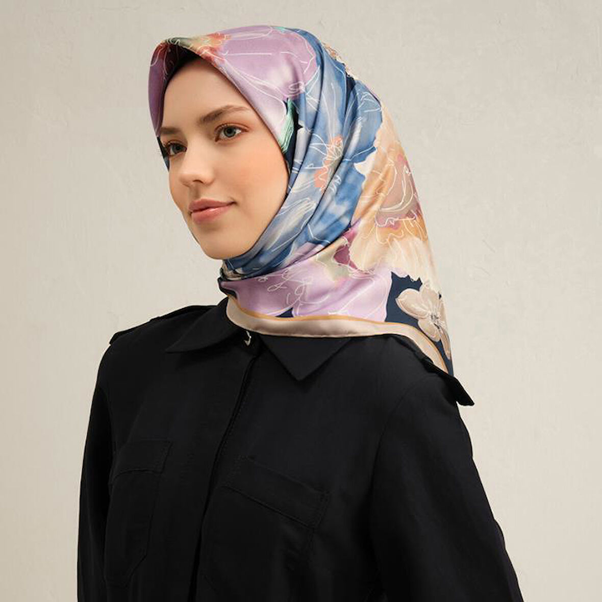 Armine E25YA9318D02 05 Dj Saf İpek Eşarp 9318D (T)