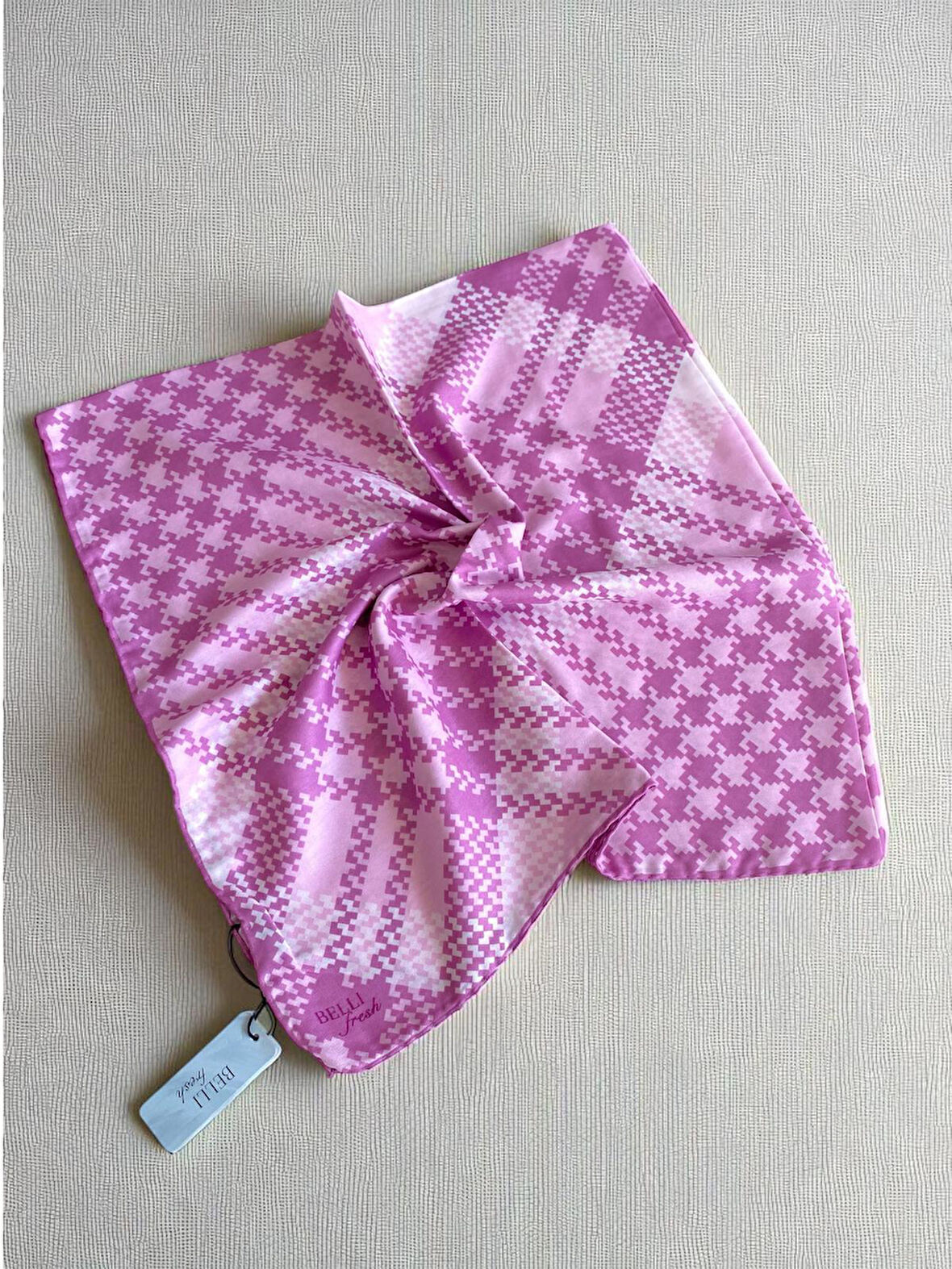 Belli Fresh Nova Eşarp 1000-16 Pembe Karışık Desen 49769
