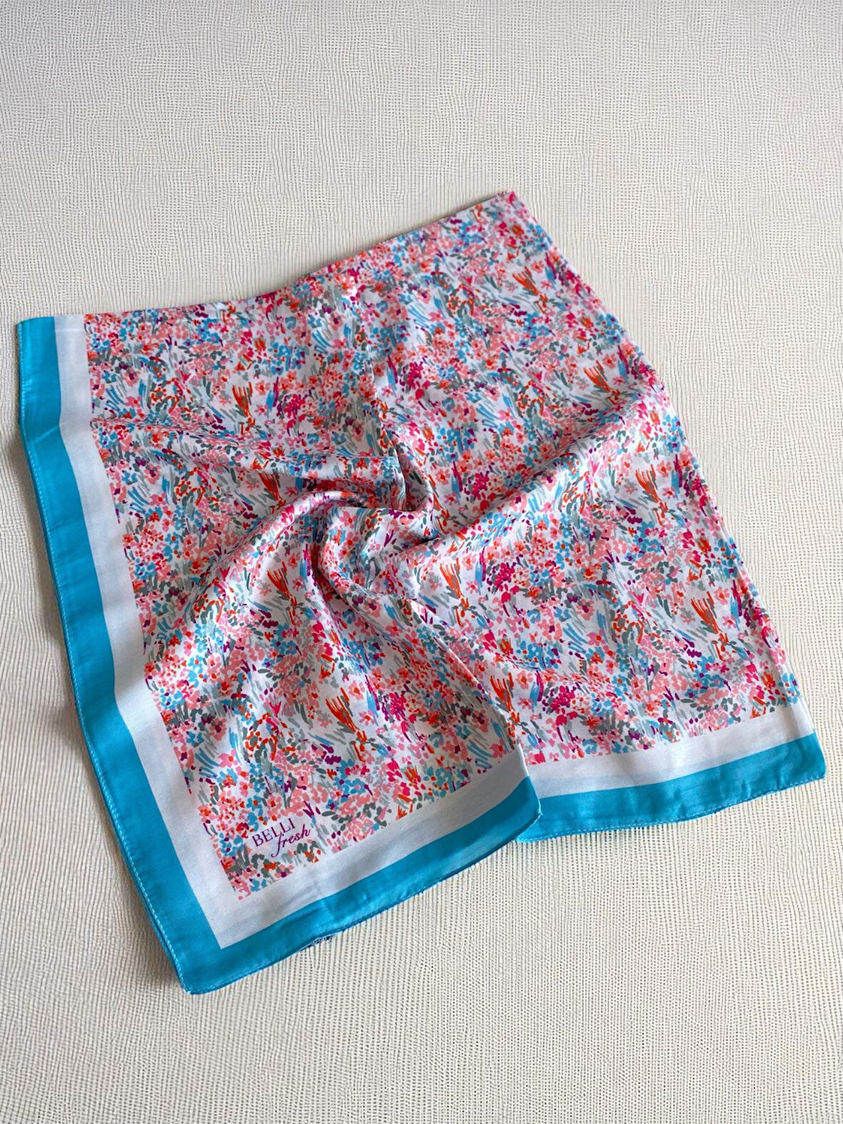 Belli Fresh Nova Eşarp 1006-07 Beyaz Karışık Desen 49763