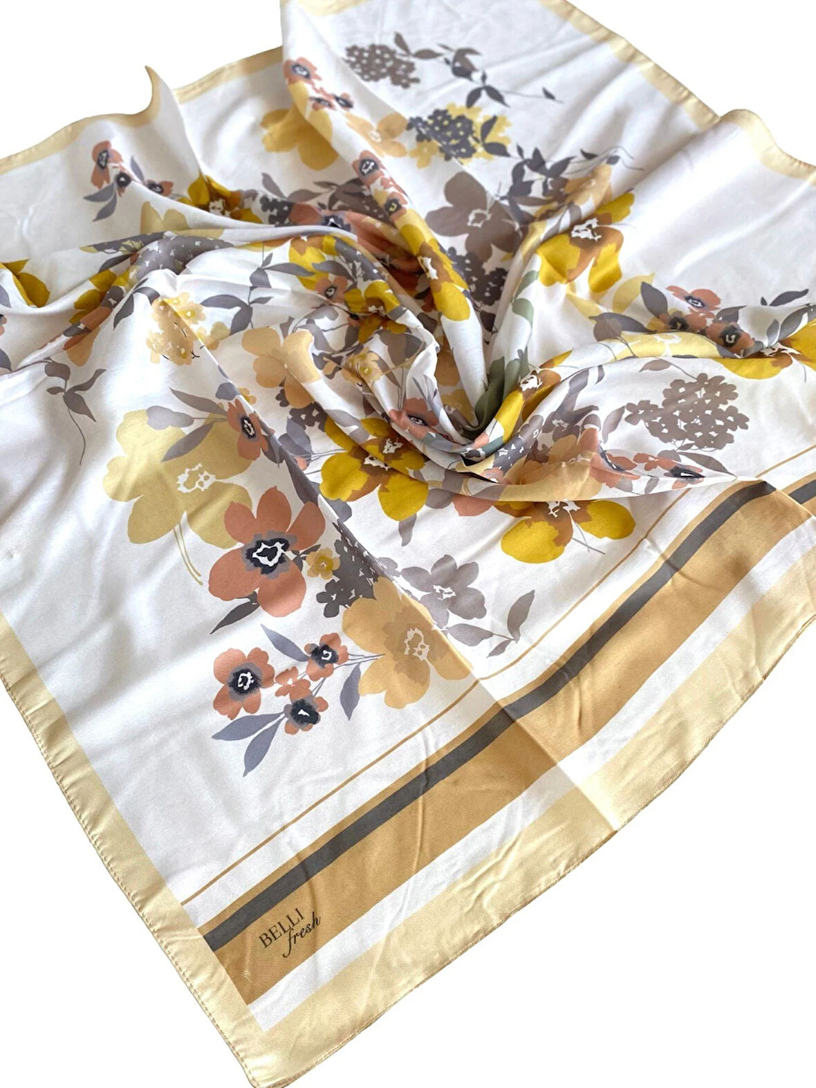 Belli Fresh Nova Eşarp 1011-05 Sarı Karışık Desen 49746